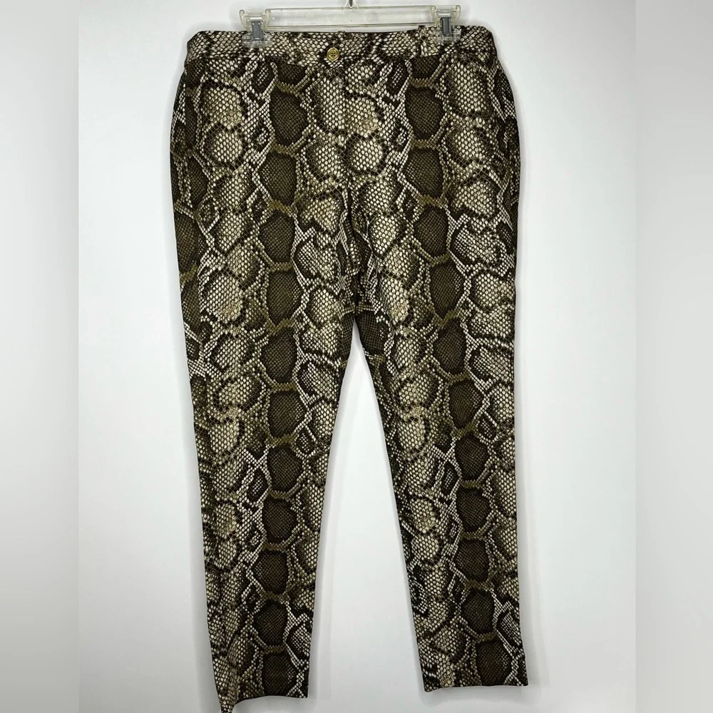 Michael‎ Kors Snakeskin Pattern Straight Leg Chino Pants Size 12